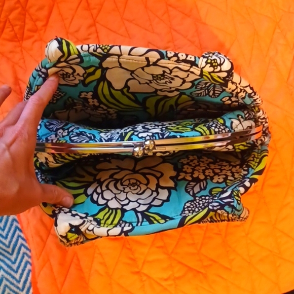 Vera Bradley Turquoise Floral Handbag - Picture 3 of 4